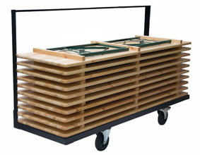 Transportkar biertafel en bierbanken 220 x 50 - 60 - 70 - 80 cm